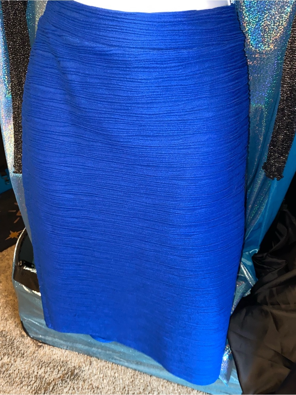 Liz Claiborne Career Royal Blue Textured Pencil Skirt